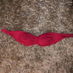 pink strapless bikini top